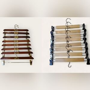 Wood Hangers (16) for Shorts, Pants, and Skirts Ikea & Sadlers Brand